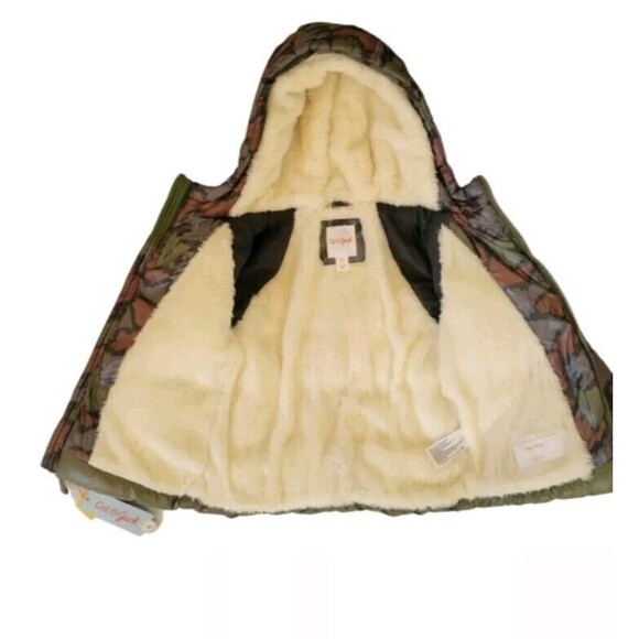 Cat & Jack Camo Toddler Hooded Snow Winter Puffer Lined Jacket 4T New W/tag - Picture 3 of 7